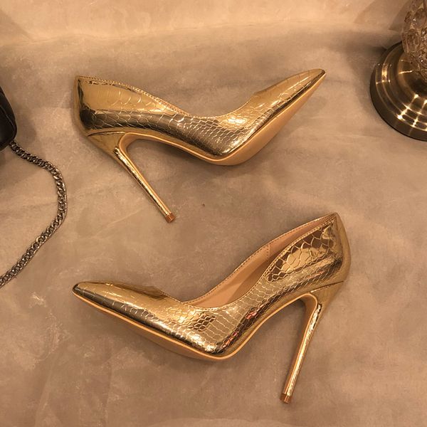 fashion women designer brand new gold snake patent leather point toe high heels pumps shoes stiletto 12cm 10cm 8cm, Black
fashion women designer brand new gold snake patent leather point toe high heels pumps shoes stiletto 12cm 10cm 8cm, Black