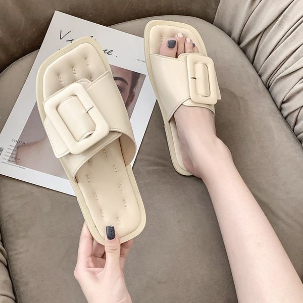 rimocy 2020 new pu leather buckle women slippers summer casual flat sandals woman fashion soft sole beach shoes slides female, Black
rimocy 2020 new pu leather buckle women slippers summer casual flat sandals woman fashion soft sole beach shoes slides female, Black