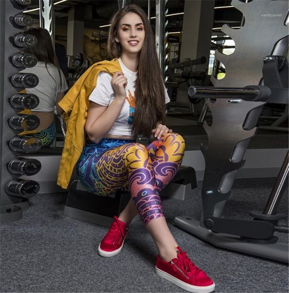 ankle length leggings slim fitness mid waist pants fashion floral print womens regular pants womens sport, Black 
ankle length leggings slim fitness mid waist pants fashion floral print womens regular pants womens sport, Black