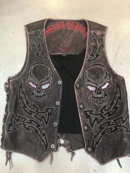 cool men punk rock leather motorcycle vest sleeveless jacket for coolman rockman ing
cool men punk rock leather motorcycle vest sleeveless jacket for coolman rockman ing