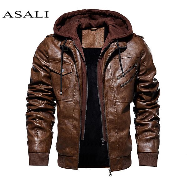 men hooded jacket and coat autumn winter warm casual leather jackets pu coats slim fit outerwear male zipper hoody sportswear, Black;brown
men hooded jacket and coat autumn winter warm casual leather jackets pu coats slim fit outerwear male zipper hoody sportswear, Black;brown