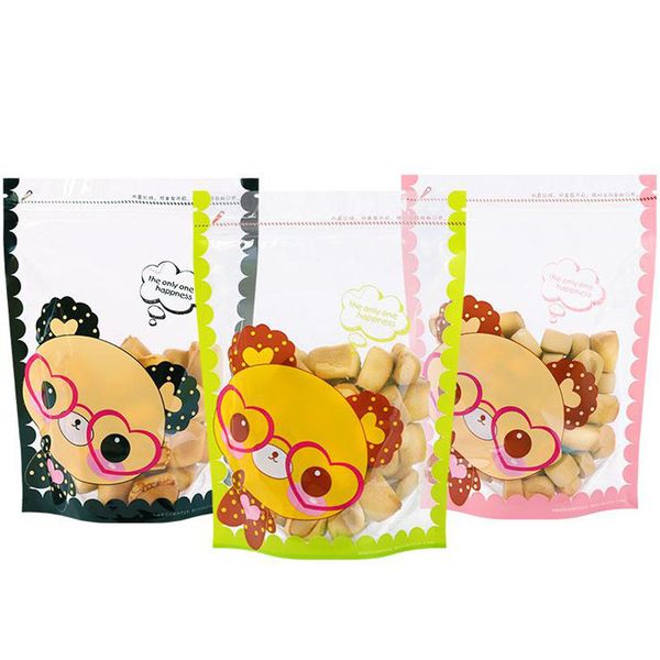 100pcs/lot stand up cute bear cartoon styles frosted cookie zip lock bag plastic packaging for candy baking bags
100pcs/lot stand up cute bear cartoon styles frosted cookie zip lock bag plastic packaging for candy baking bags