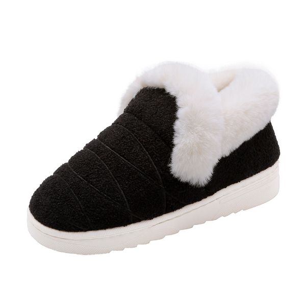 2019 fashion warm snow boots winter round toe thick-soled non-slip wear sponge sole women's shoes fluff women shoes, Black
2019 fashion warm snow boots winter round toe thick-soled non-slip wear sponge sole women's shoes fluff women shoes, Black