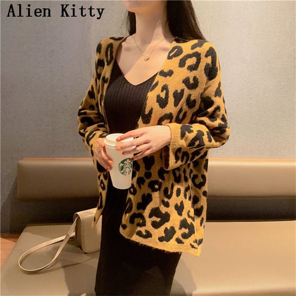 alien kitty winter fashion warm sweater women open front loose sweaters cardigans leopard knitted casual outerwear, White;black
alien kitty winter fashion warm sweater women open front loose sweaters cardigans leopard knitted casual outerwear, White;black