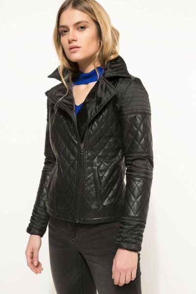 defacto woman spring black pu mont coats women cool thick jackets women casual zipper warm jacket coats -h8455az18sp, Black;brown
defacto woman spring black pu mont coats women cool thick jackets women casual zipper warm jacket coats -h8455az18sp, Black;brown