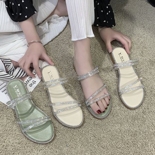 crystal sandals new style flash fashion all-match fairy style simple sweet flat sandals women, Black;red
crystal sandals new style flash fashion all-match fairy style simple sweet flat sandals women, Black;red