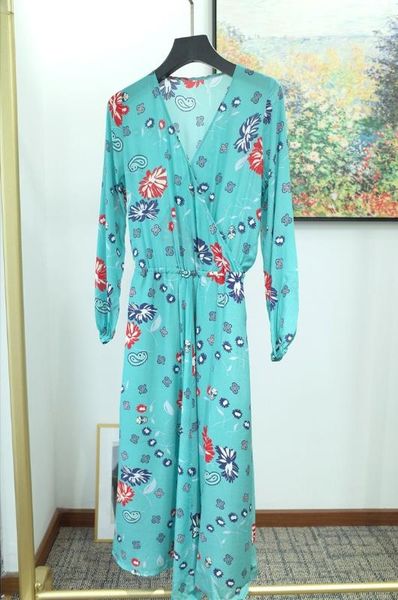 women dress spring/summer 2020 new dress fashion casual print blue loose v-neck long sleeve midi, Black;gray
women dress spring/summer 2020 new dress fashion casual print blue loose v-neck long sleeve midi, Black;gray