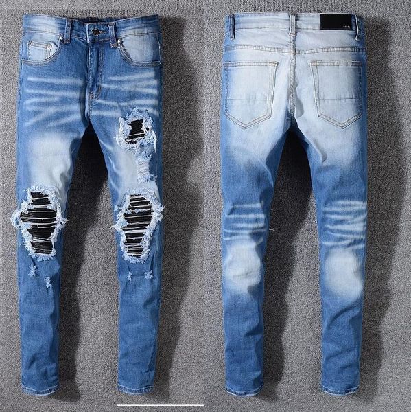 men jeans amiri brand jeans mens casual hole shorts washed old patch pants embroidery denim pants feet pants men brand pan, Blue
men jeans amiri brand jeans mens casual hole shorts washed old patch pants embroidery denim pants feet pants men brand pan, Blue
