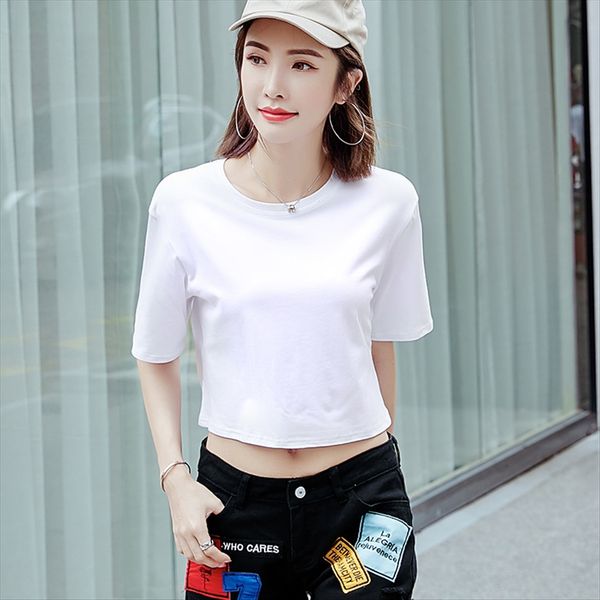 2020 fashion women's loose round collar navel pure color 2020 fashion women's loose round collar navel pure color cotton t-shirt c, White
2020 fashion women's loose round collar navel pure color 2020 fashion women's loose round collar navel pure color cotton t-shirt c, White
