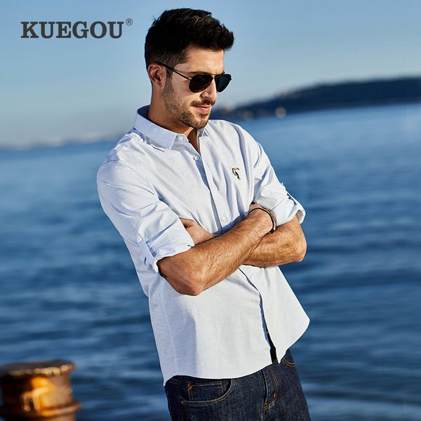 kuegou men's short sleeve shirt spring summer blue south korean style fashion toucan embroidery casual shirts bc-8205, White;black
kuegou men's short sleeve shirt spring summer blue south korean style fashion toucan embroidery casual shirts bc-8205, White;black