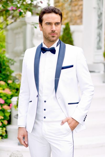 groomsmen white tuxedos navy blue lapel men suits wedding party man bridegroom (jacket+pants+vest, Black;gray
groomsmen white tuxedos navy blue lapel men suits wedding party man bridegroom (jacket+pants+vest, Black;gray