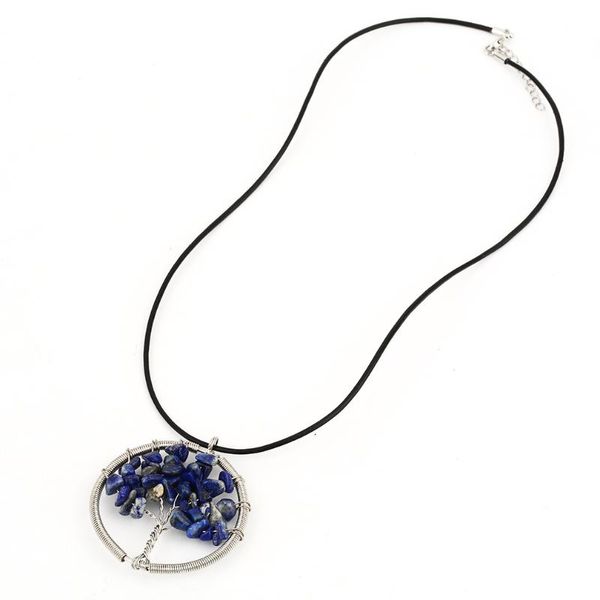 fashion simple classical stone tree pendant necklace woman charming with hide rope beautiful jewelry, Silver
fashion simple classical stone tree pendant necklace woman charming with hide rope beautiful jewelry, Silver