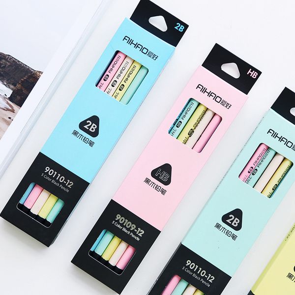 12 pcs/lot 5 color black & pastel pencil wood standard 2b hb macaron pencils for writing drawing art stationery school office
12 pcs/lot 5 color black & pastel pencil wood standard 2b hb macaron pencils for writing drawing art stationery school office