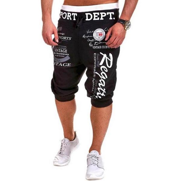 men's elastic drawstring 3/4 pants digitally printed letter trousers 4 color new, Black
men's elastic drawstring 3/4 pants digitally printed letter trousers 4 color new, Black