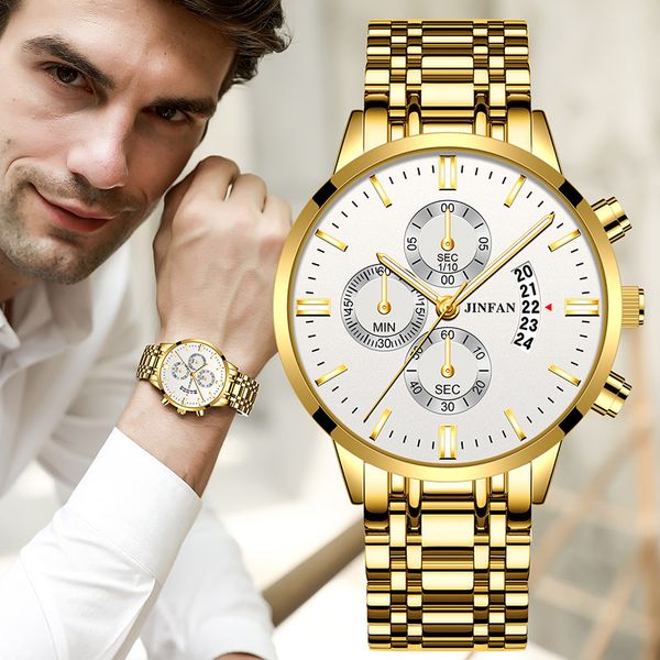 men watches stainless steel automatic wristwatch men casual business gold watches waterproof quartz watch, Slivery;brown
men watches stainless steel automatic wristwatch men casual business gold watches waterproof quartz watch, Slivery;brown