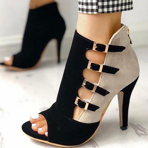 2019 fashion women sandals summer new female fish mouth exposed toe high-heeled romanesque ladies shoes, Black
2019 fashion women sandals summer new female fish mouth exposed toe high-heeled romanesque ladies shoes, Black