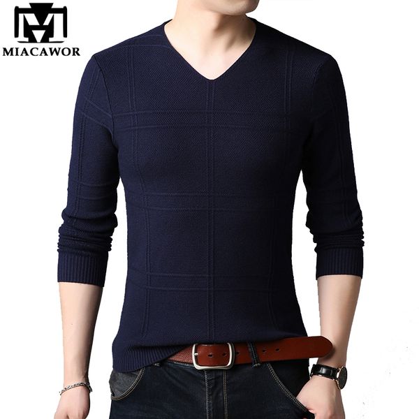 miacawor new sweater men solid classic pullover men knitted wool sweaters slim fit pull homme casual sueter masculino y148, White;black
miacawor new sweater men solid classic pullover men knitted wool sweaters slim fit pull homme casual sueter masculino y148, White;black