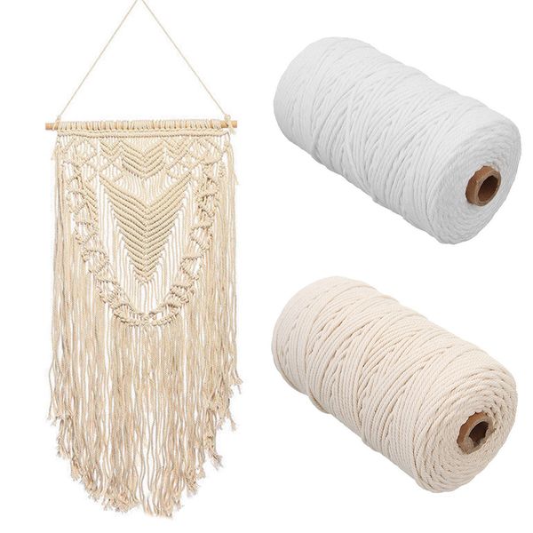 artisan rope twisted string tapestry long diy craft handmade wall hanging cotton knitting curtain macrame, Black;white
artisan rope twisted string tapestry long diy craft handmade wall hanging cotton knitting curtain macrame, Black;white