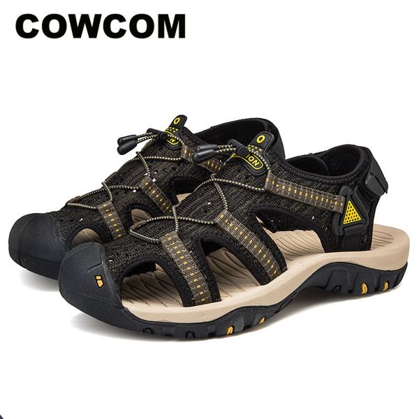 cowcom new summer men's sandals breathable hollow sports beach shoes men's leisure shoes large-size tidal clk, Black
cowcom new summer men's sandals breathable hollow sports beach shoes men's leisure shoes large-size tidal clk, Black