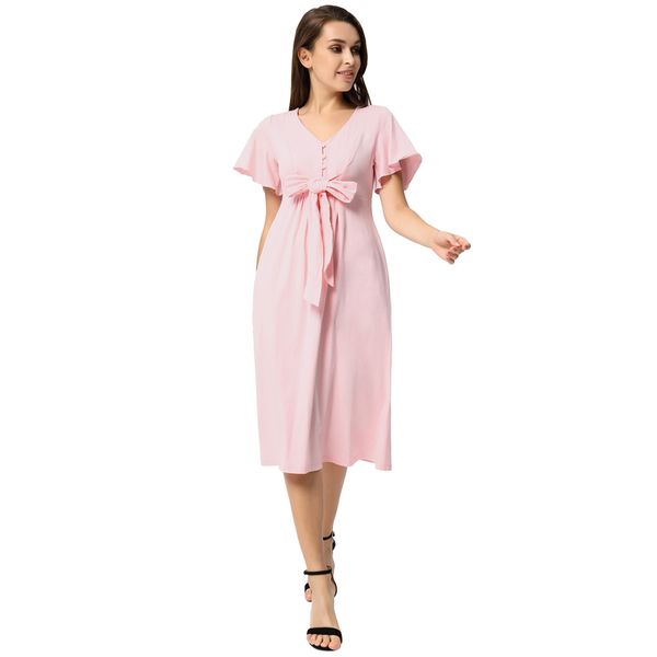 casual ladies maternity short sleeve button front cotton a-line v-neck dress, Black;gray
casual ladies maternity short sleeve button front cotton a-line v-neck dress, Black;gray