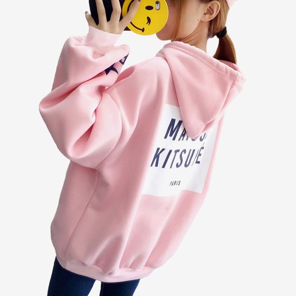 women's letter printed hooded thicken sweatshirts 2018 autumn female fashion ladies casual loose long sleeve warm hoodies, Black
women's letter printed hooded thicken sweatshirts 2018 autumn female fashion ladies casual loose long sleeve warm hoodies, Black