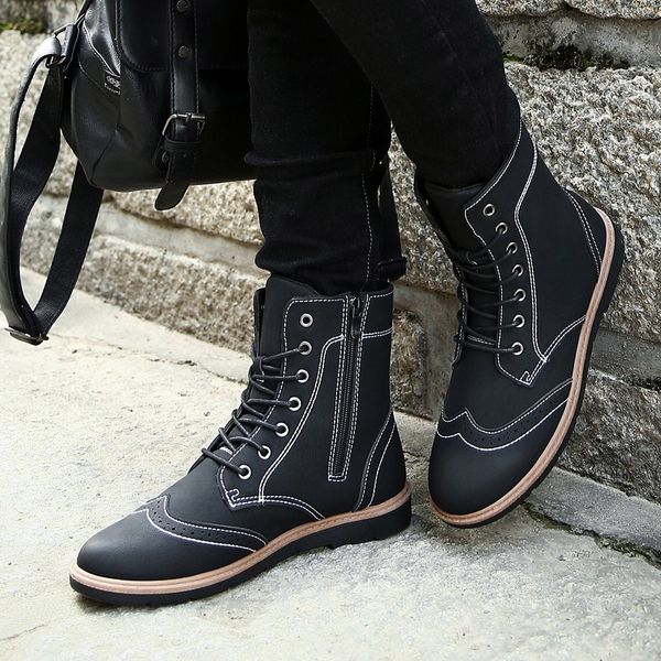 men's leather boots shoes rubber boots mens bota masculina de seguridad boots designer shose autumn zapatos chaussure securite, Black
men's leather boots shoes rubber boots mens bota masculina de seguridad boots designer shose autumn zapatos chaussure securite, Black