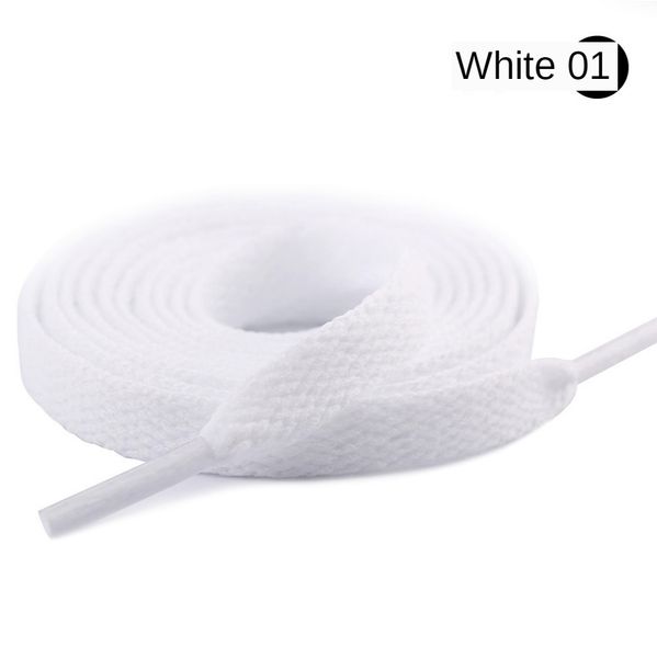flat shoelace single layer 8mm wide, White;pink 
flat shoelace single layer 8mm wide, White;pink