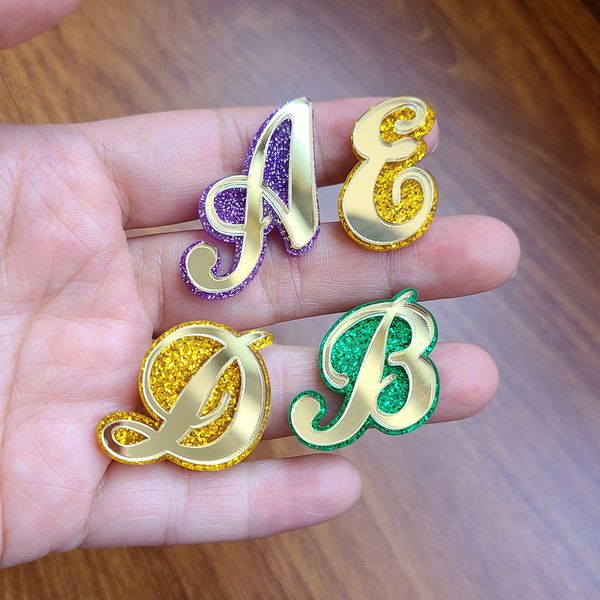 1" acrylic laser 2 layers glitter casual font initial letters stud earrings for child woman girls personalized diy funny jewelry, Golden;silver
1" acrylic laser 2 layers glitter casual font initial letters stud earrings for child woman girls personalized diy funny jewelry, Golden;silver