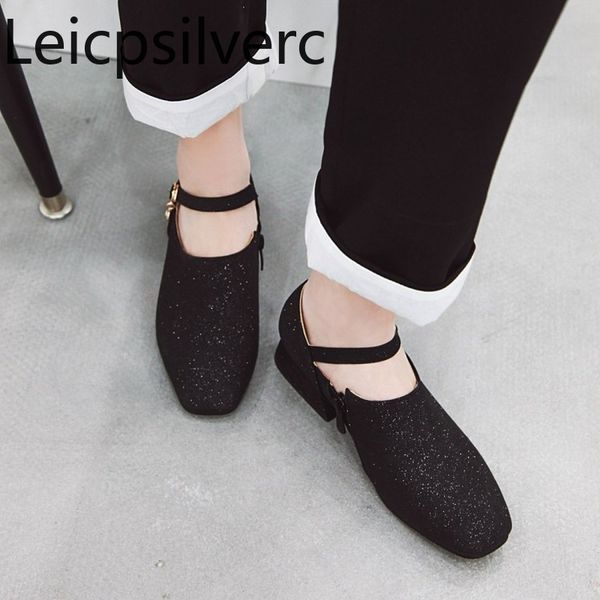 pumps spring and autumn new fashion sequin belt buckle square head zipper thick heel mid heel women's shoes plus size 32-48, Black;white
pumps spring and autumn new fashion sequin belt buckle square head zipper thick heel mid heel women's shoes plus size 32-48, Black;white