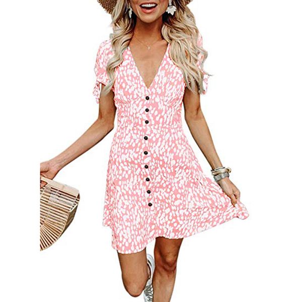 summer dress print boho beach dress vintage button short sleeve a-line party mini sundress vestidos plus size, Black;gray
summer dress print boho beach dress vintage button short sleeve a-line party mini sundress vestidos plus size, Black;gray