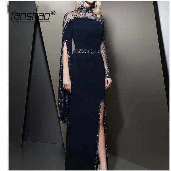 new muslim evening dresses high neck beads appliques slit illusion vestidos de festa dubai saudi arabic evening gown prom dress, White;black
new muslim evening dresses high neck beads appliques slit illusion vestidos de festa dubai saudi arabic evening gown prom dress, White;black