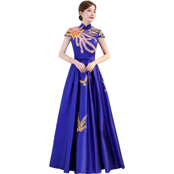 fashion blue chinese women evening dress bride oriental wedding gowns qipao cheongsam dress chinese traditional clothing qi pao, Red
fashion blue chinese women evening dress bride oriental wedding gowns qipao cheongsam dress chinese traditional clothing qi pao, Red