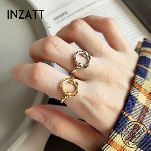 inzareal 925 sterling silver geometric round ring for fashion women trendy punk fine jewelry minimalist accessories 2019 gift, Golden;silver
inzareal 925 sterling silver geometric round ring for fashion women trendy punk fine jewelry minimalist accessories 2019 gift, Golden;silver