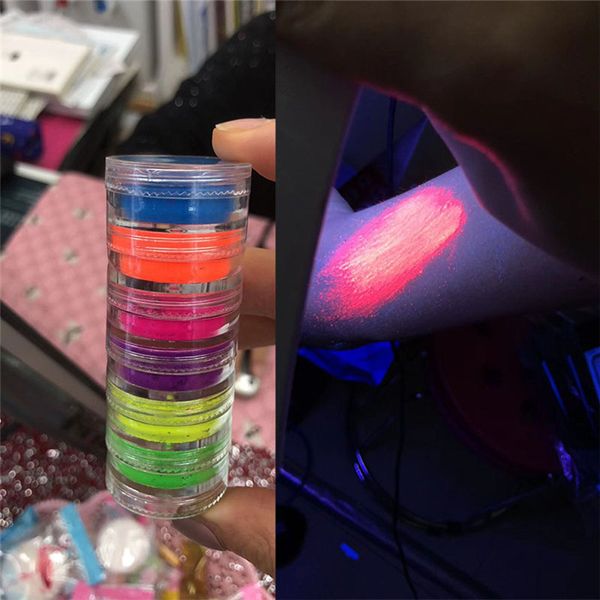 6 color/set neon eyeshadow pigment nail powder glitter luminous dust nail art sequin powder manicure decor makeup tool 20sets
6 color/set neon eyeshadow pigment nail powder glitter luminous dust nail art sequin powder manicure decor makeup tool 20sets