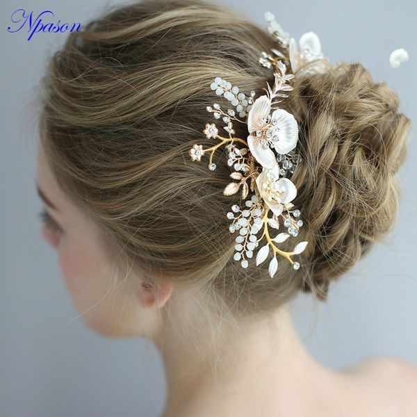npason tiara bridal ornaments wedding hair accessories bride decorate hair jewelery hair pin rhinestone bridal headwear s8188, Golden;white
npason tiara bridal ornaments wedding hair accessories bride decorate hair jewelery hair pin rhinestone bridal headwear s8188, Golden;white