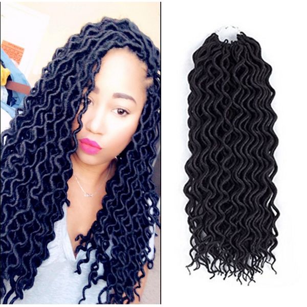 1packs/lot curly faux locs crochet hair goddesss dreadlocs deep wavy faux locs crochet braids hair extensions (18inch, 24stands, Black
1packs/lot curly faux locs crochet hair goddesss dreadlocs deep wavy faux locs crochet braids hair extensions (18inch, 24stands, Black