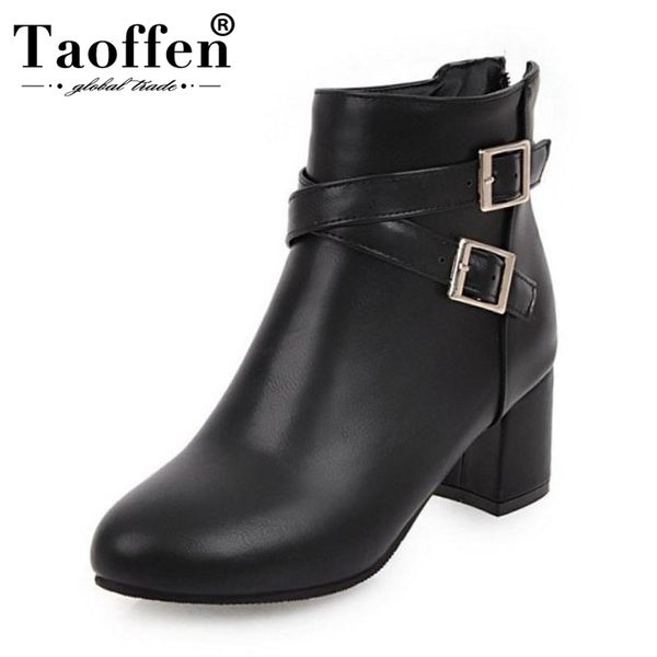 taoffen women ankle boots dropship winter buckle warm shoes woman thick heels zipper high heels boots party footwear size 31-45, Black
taoffen women ankle boots dropship winter buckle warm shoes woman thick heels zipper high heels boots party footwear size 31-45, Black