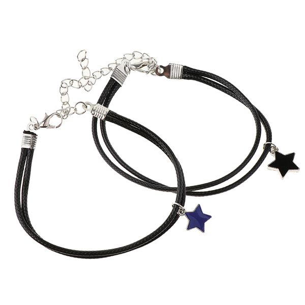 2 pieces braided rope cord men women pu leather wristband with star charms, Golden;silver
2 pieces braided rope cord men women pu leather wristband with star charms, Golden;silver