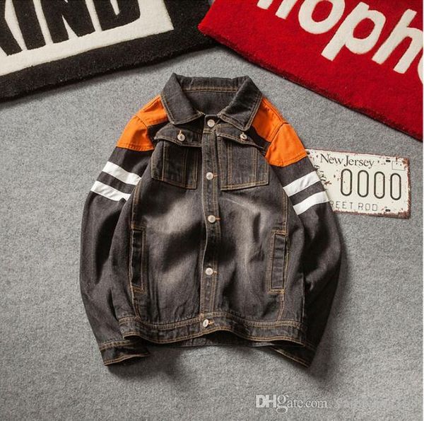 the 2017 mens denim jacket harajuku style denim kanye west vintage jacket mens denim jacket coat, Black;brown
the 2017 mens denim jacket harajuku style denim kanye west vintage jacket mens denim jacket coat, Black;brown