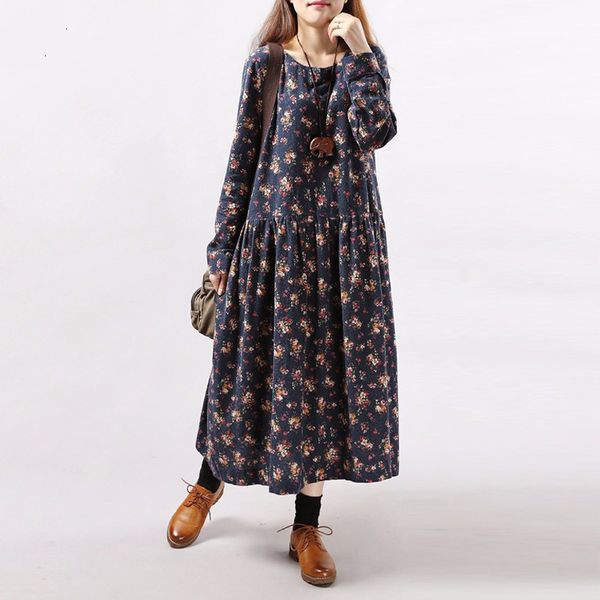 women clothes summer dress plus size 2019 autumn women vintage floral print dress o neck pockets loose casual mid calf dresses vestidos, Black;gray
women clothes summer dress plus size 2019 autumn women vintage floral print dress o neck pockets loose casual mid calf dresses vestidos, Black;gray