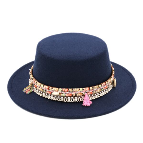 wool blend pork pie boater gambler flat hat for women's men's felt wide stiff brim outdoor beach party sreet caps size 56-58cm, Blue;gray
wool blend pork pie boater gambler flat hat for women's men's felt wide stiff brim outdoor beach party sreet caps size 56-58cm, Blue;gray