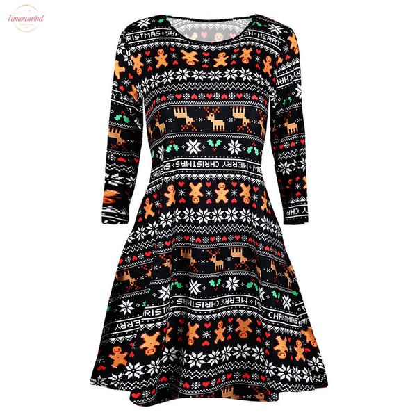 christmas dress 2020 womens casual long sleeve vintage christmas printed dress women plus size dress sukienka damska, Black;gray
christmas dress 2020 womens casual long sleeve vintage christmas printed dress women plus size dress sukienka damska, Black;gray