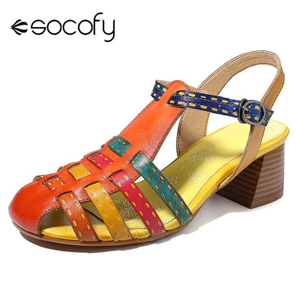 socofy colorful sandals hollow genuine leather splicing soft low heel buckle strap fisherman women sandals summer shoes women, Black
socofy colorful sandals hollow genuine leather splicing soft low heel buckle strap fisherman women sandals summer shoes women, Black