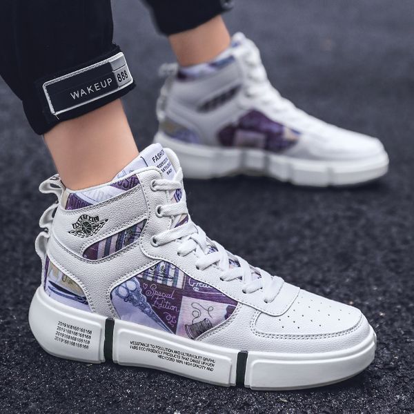 men high fashion sneakers men's vulcanized shoes trend graffito men casual shoes outdoor non-slip tenis masculino, Black
men high fashion sneakers men's vulcanized shoes trend graffito men casual shoes outdoor non-slip tenis masculino, Black