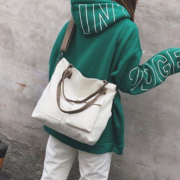 2020 women casual large capacity versatile messenger solid color canvas simple retro shoulder bag
2020 women casual large capacity versatile messenger solid color canvas simple retro shoulder bag