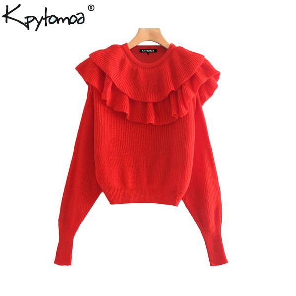 vintage sweet ruffles short style knitted sweater women 2019 fashion o neck long sleeve stretchy stylish pullovers chic, White;black
vintage sweet ruffles short style knitted sweater women 2019 fashion o neck long sleeve stretchy stylish pullovers chic, White;black