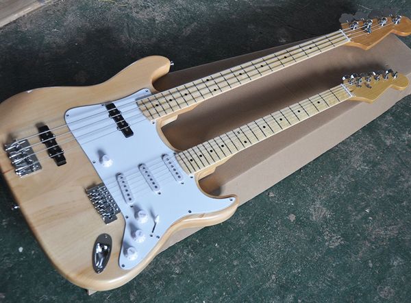 natural 4+6 strings double neck electric guitar with maple fretboard,white pickguard,can be customized
natural 4+6 strings double neck electric guitar with maple fretboard,white pickguard,can be customized