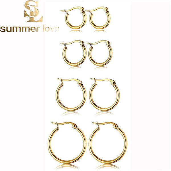 new fashion 316l stainless steel big hoop earrings for cartilage women gold silver small circle round earrings jewelry wholesale, Golden;silver
new fashion 316l stainless steel big hoop earrings for cartilage women gold silver small circle round earrings jewelry wholesale, Golden;silver