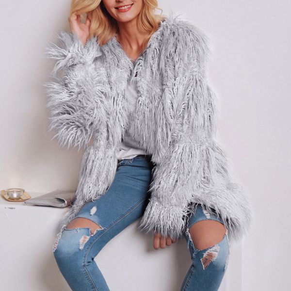 women's faux fur coats casual long sleeve short jacket pockets fashion coats femme 2019 autumn winter warm solid color coat, Black
women's faux fur coats casual long sleeve short jacket pockets fashion coats femme 2019 autumn winter warm solid color coat, Black