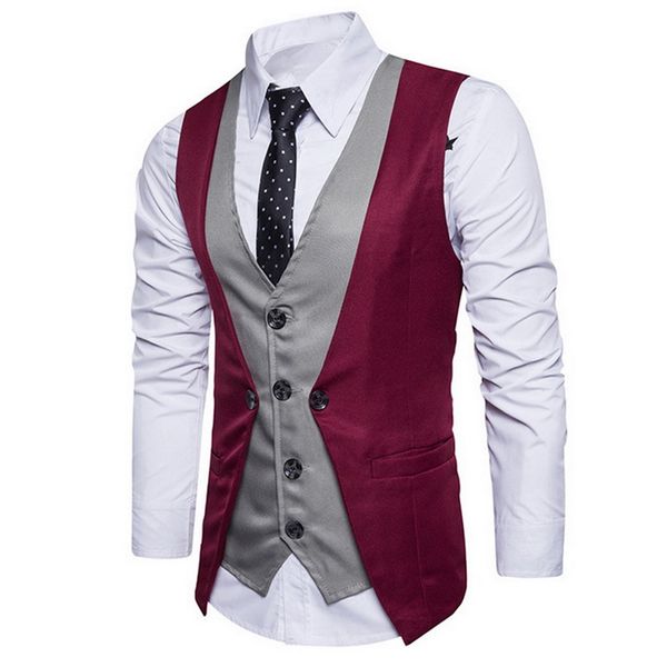 shujin male waistcoat sleeveless casual classic suit vest men personality slim fit two colors business suit tuxedo vest 2018, Black;white
shujin male waistcoat sleeveless casual classic suit vest men personality slim fit two colors business suit tuxedo vest 2018, Black;white